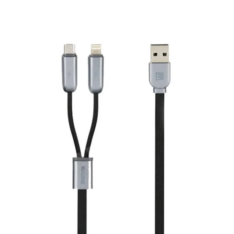 کابل تبدیل USB به microUSB/لایتنینگ ریمکس مدل RC طول 1.5 متر