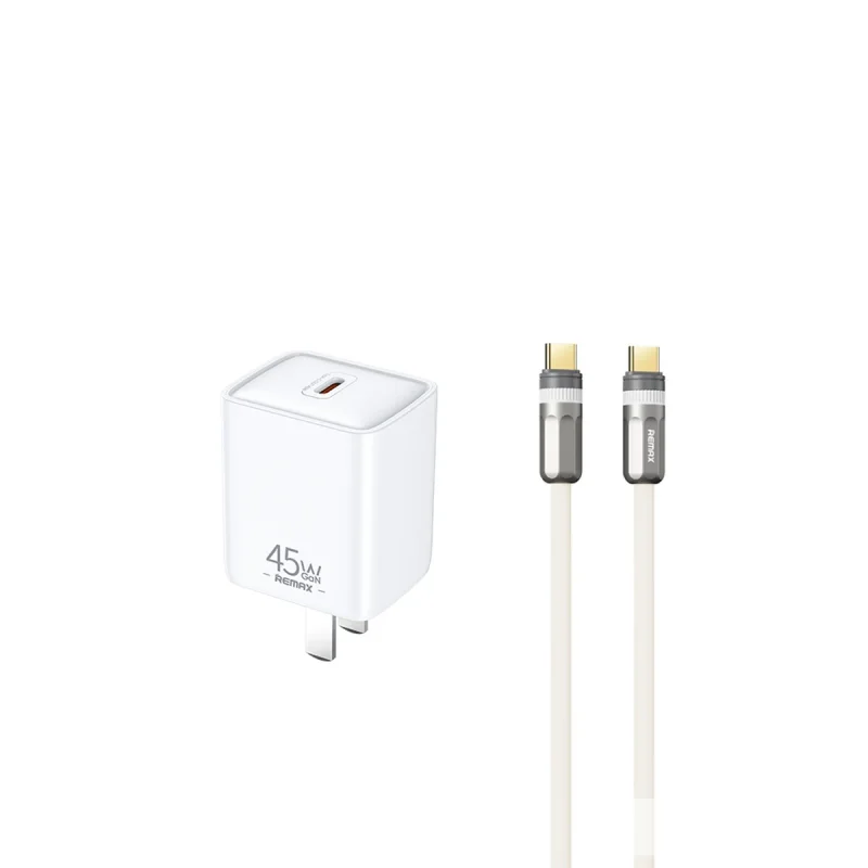 شارژر دیواری 45 وات ریمکس مدل RP-U185 به همراه کابل تبدیل USB-C