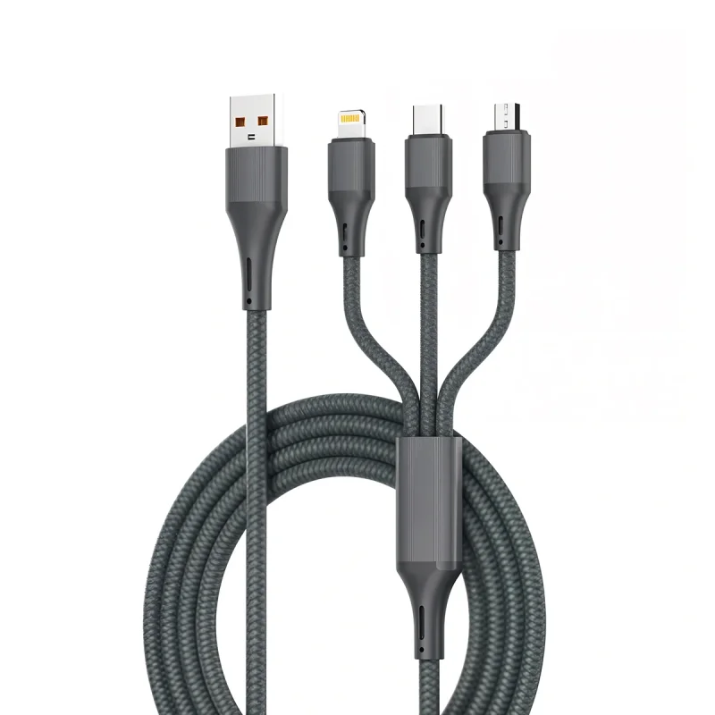 کابل تبدیل USB به USB-C / microUSB / لایتنینگ الدینیو مدل 3IN1 LC97u طول 1.2 متر