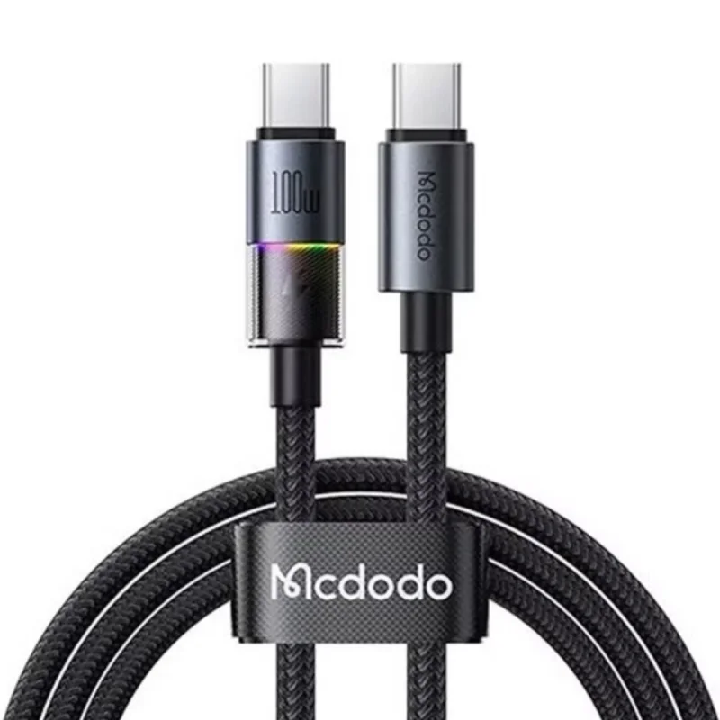 کابل USB-C مک دودو مدل 7colorful lights طول ۱.۲ متر