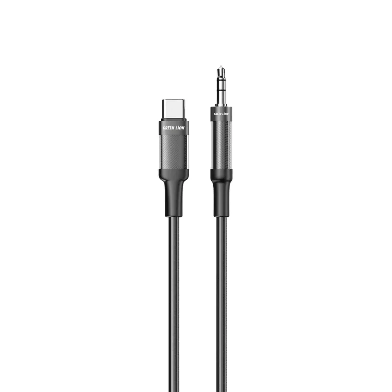 کابل تبدیل USB-C به AUX گرین لاین مدل braided طول ۱ متر