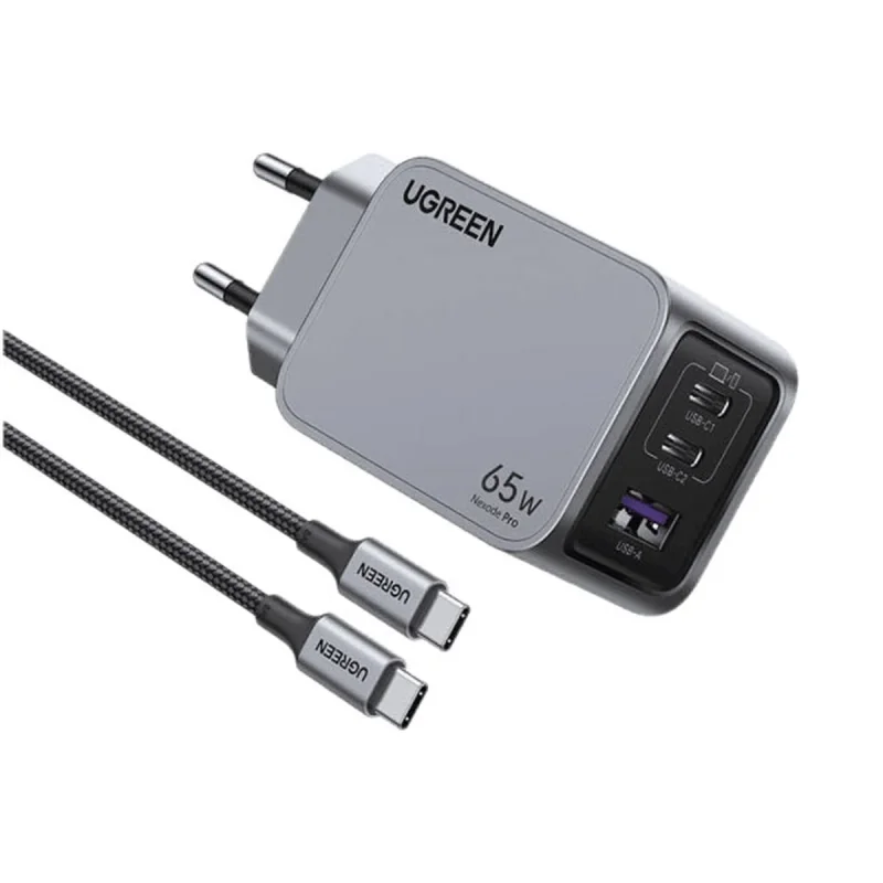 شارژر دیواری 65 وات یوگرین مدل X755 کد 25871 همراه با کابل USB-C