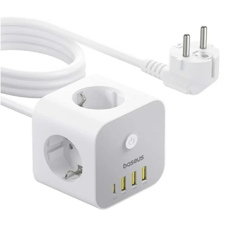 شارژر رومیزی 20 وات 4 پورت بیسوس مدل  PowerCombo Cube 20w S321A