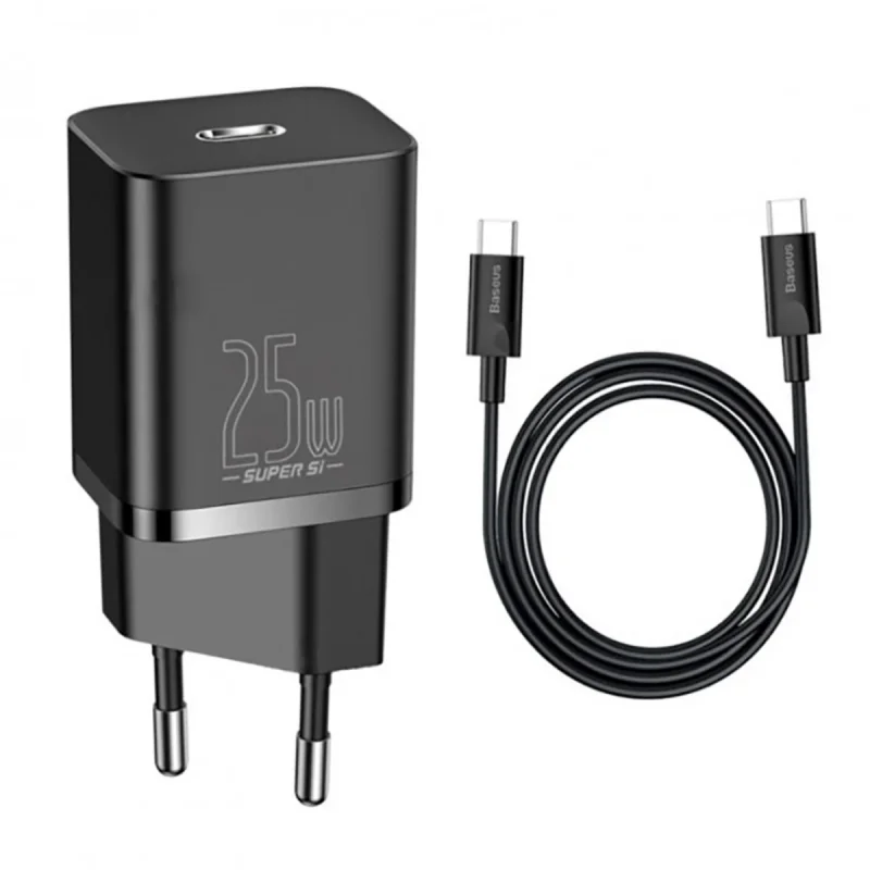 شارژر دیواری باسئوس مدل Super SI tzccsup-l01 به همراه کابل USB-C