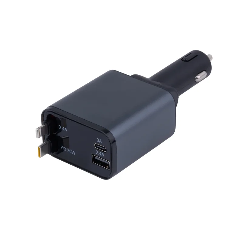 شارژر فندکی 30 وات دو پورت گرین لاین مدل GNRCC50WBK