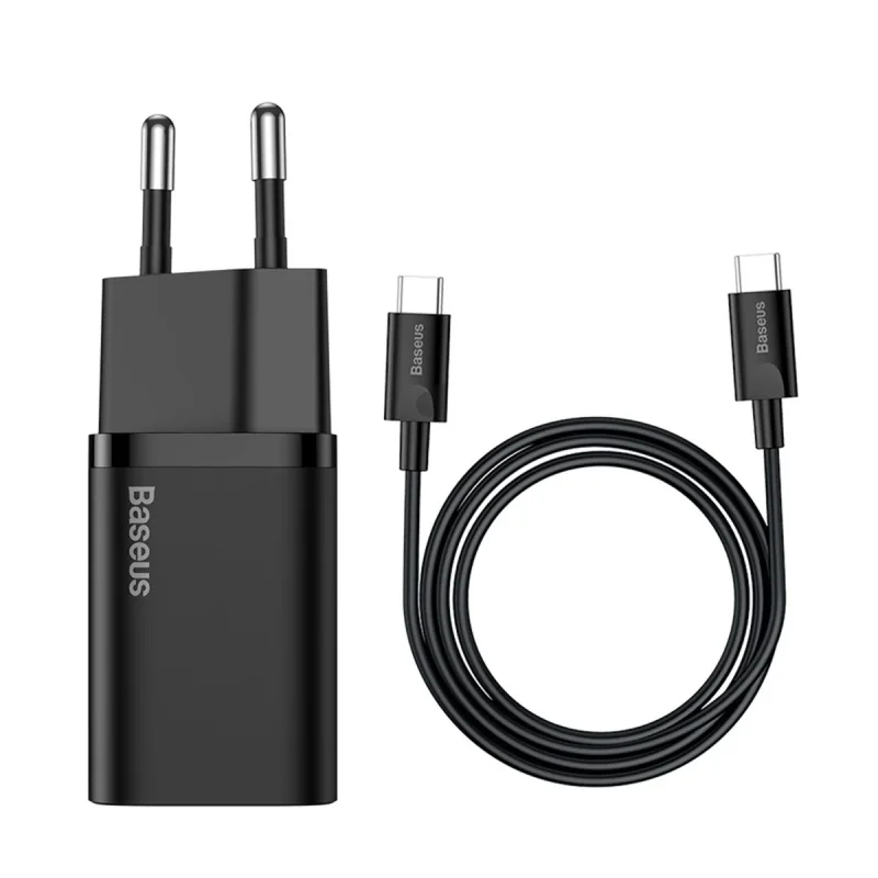 شارژر دیواری باسئوس مدل CCSUP-L02 به همراه کابل تبدیل USB-C