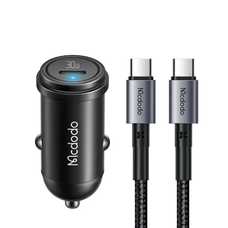 شارژر فندکی 30 وات مک دودو مدل CC-7493 W-Cable به همراه کابل USB-C