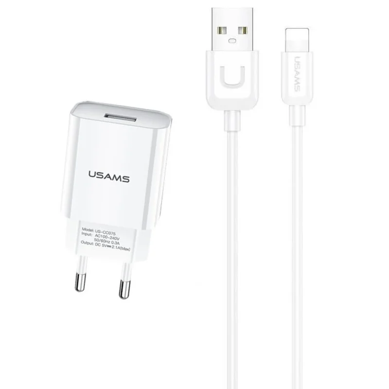شارژر دیواری یوسمز مدل T21 به همراه کابل تبدیل microUSB
