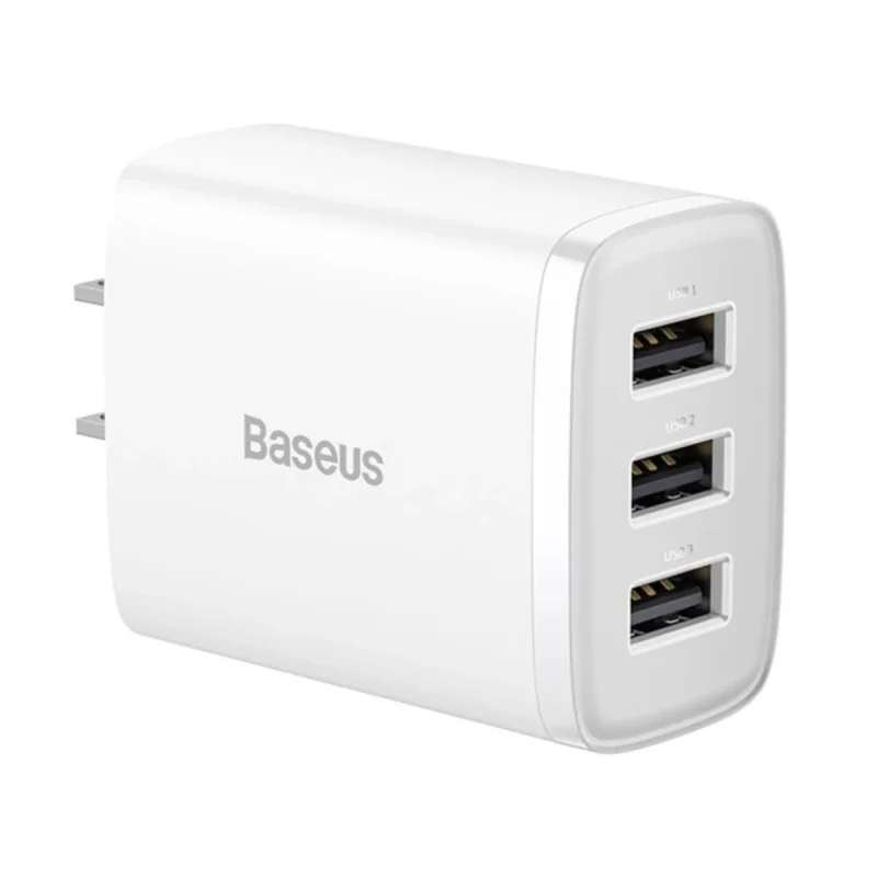 شارژر دیواری 17 وات سه پورت بیسوس مدل Compact 3U 17W CN