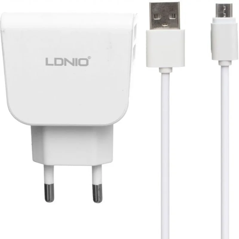 شارژر دیواری الدینیو مدل DL-AC56 به همراه کابل تبدیل microusb
