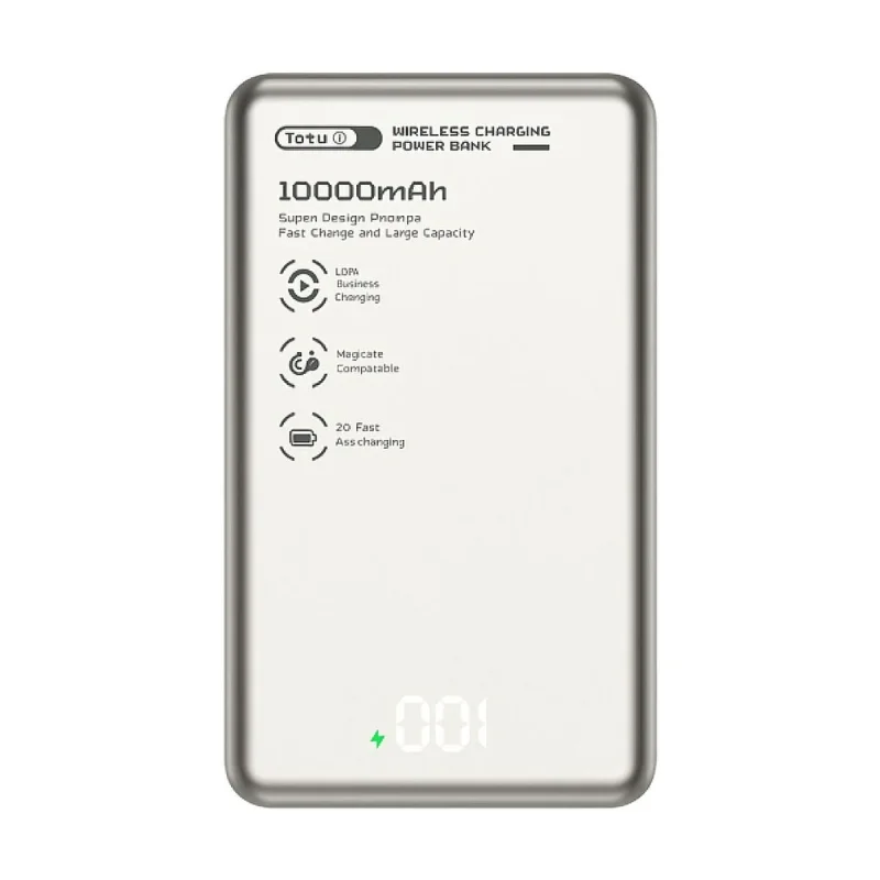 پاوربانک توتو مدل pd108 ظرفیت 10000 میلی‌آمپر ساعت