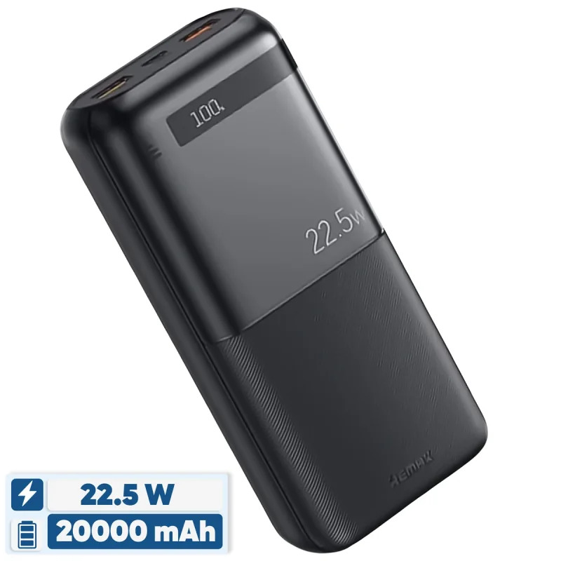 پاوربانک 22.5 وات ریمکس مدل RPP-72 ظرفیت 20000 میلی آمپر ساعت