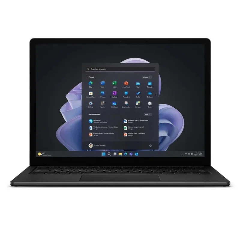 لپ‌تاپ مایکروسافت مدل Surface Laptop 5 با پردازنده Core i5-1235U، رم LPDDR5X 8GB، حافظه SSD با ظرفیت 256GB، نمایشگر لمسی 13.5 اینچ PixelSense، دارای نور پس‌زمینه کیبورد، سیستم‌عامل Windows 11