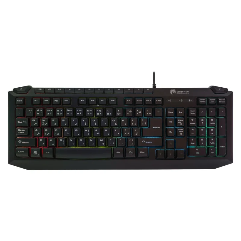 کیبورد گیمینگ گرین مدل GK701-RGB نورپردازی RGB Full-Size