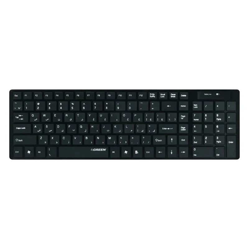 کیبورد بی سیم گرین مدل GK-101W با حروف فارسی