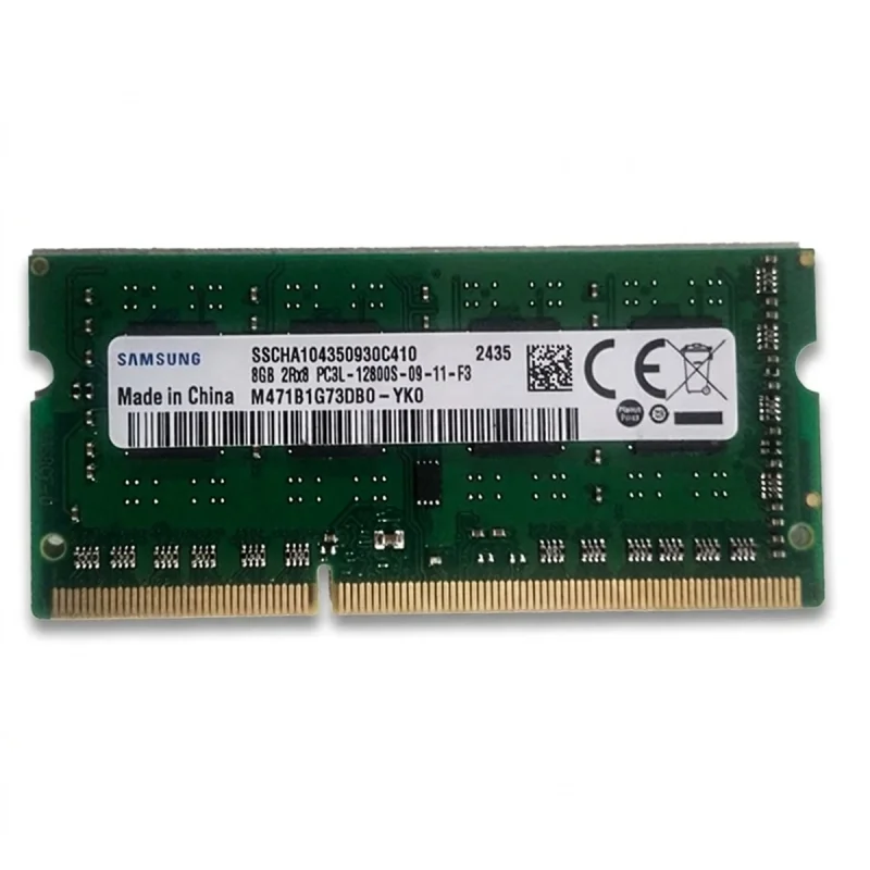 رم لپ‌تاپ سامسونگ مدل YK0 ظرفیت 8GB DDR3L فرکانس 1600MHz تایمینگ CL11 تک کاناله SO-DIMM