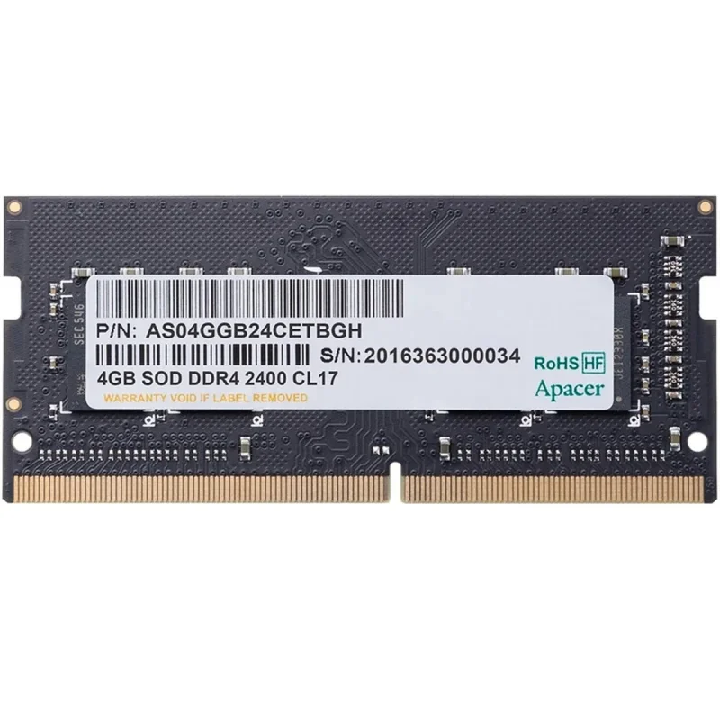 رم لپ‌تاپ DDR4 تک کاناله 2400 مگاهرتز CL17 اپیسر مدل SOD ظرفیت 4 گیگابایت