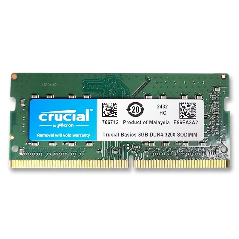 رم لپ‌تاپ کروشیال مدل CL22 DDR4 تک کاناله ظرفیت 8 گیگابایت فرکانس 3200 مگاهرتز نوع ماژول SO-DIMM