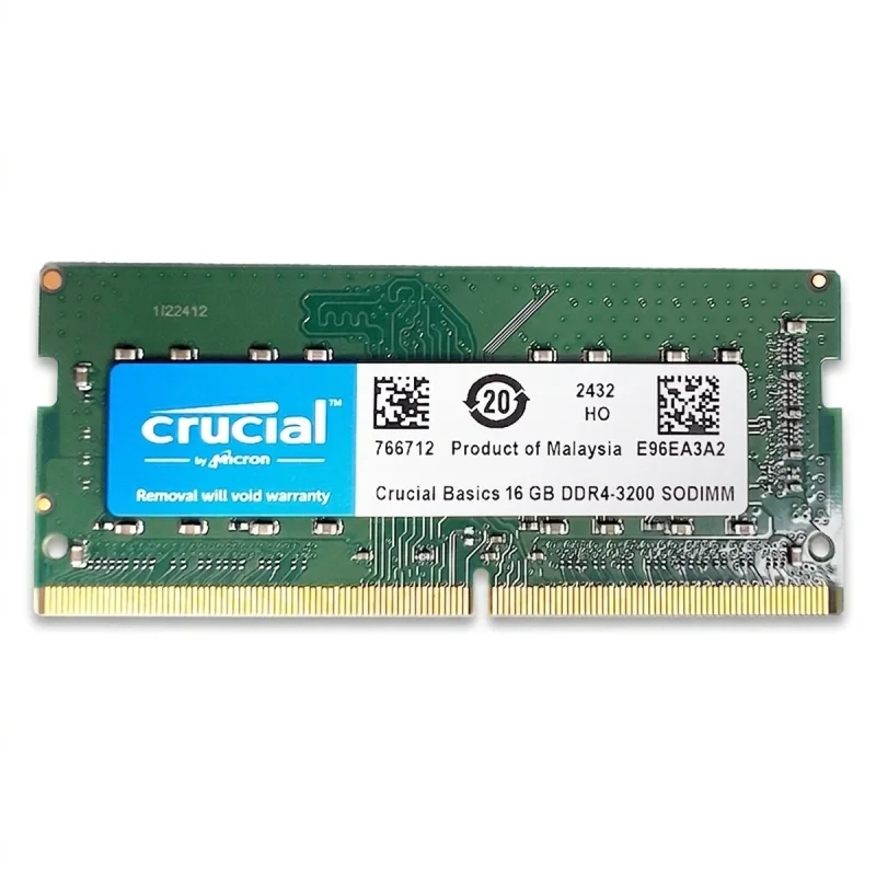 رم لپ تاپ DDR4 تک کاناله 3200 مگاهرتز کروشیال مدل CL22 ظرفیت 16 گیگابایت