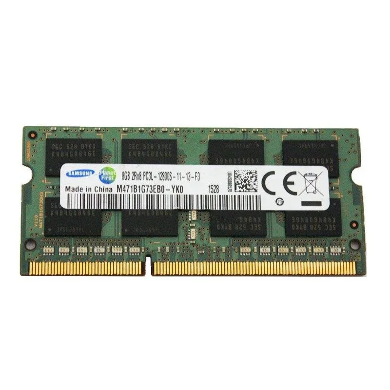 رم لپ‌تاپ DDR3L تک کاناله 8 گیگابایت سامسونگ مدل PC3L فرکانس 1600 مگاهرتز تایمینگ CL11 ولتاژ 1.35 ولت
