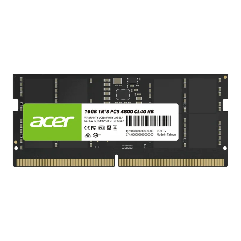 رم لپ‌تاپ DDR5 تک کاناله 4800 مگاهرتز CL40 ایسر مدل SD200 ظرفیت 16 گیگابایت