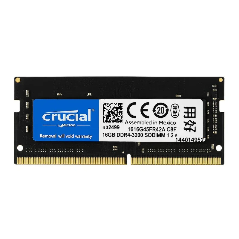 رم لپ تاپ DDR4  تک کاناله 3200  مگاهرتز کروشیال مدل 3200 ظرفیت ۱۶ گیگابایت