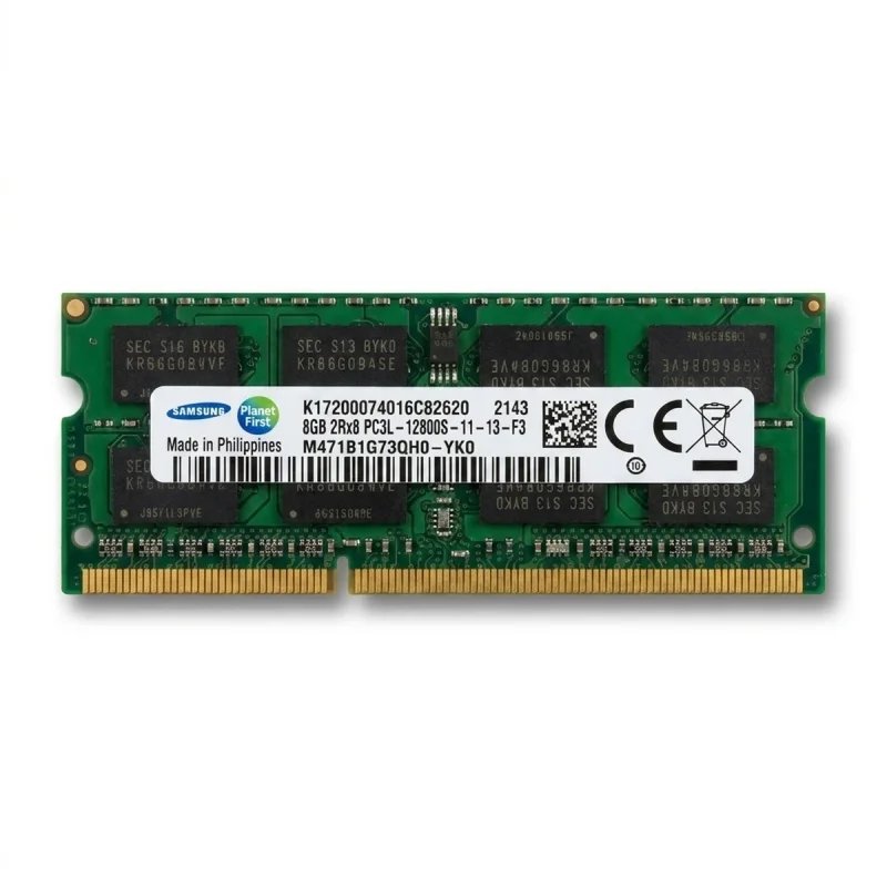 رم لپ‌تاپ DDR3L دو کاناله 1600 مگاهرتز 1600سامسونگ مدل CL12 ظرفیت 8 گیگابایت