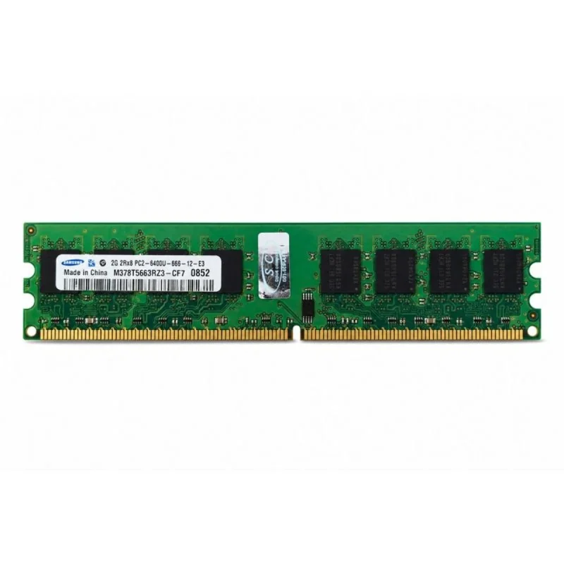 رم کامپیوتر DDR2 تک کاناله 800 مگاهرتز CL5 سامسونگ مدل 6400 ظرفیت 2 گیگابایت