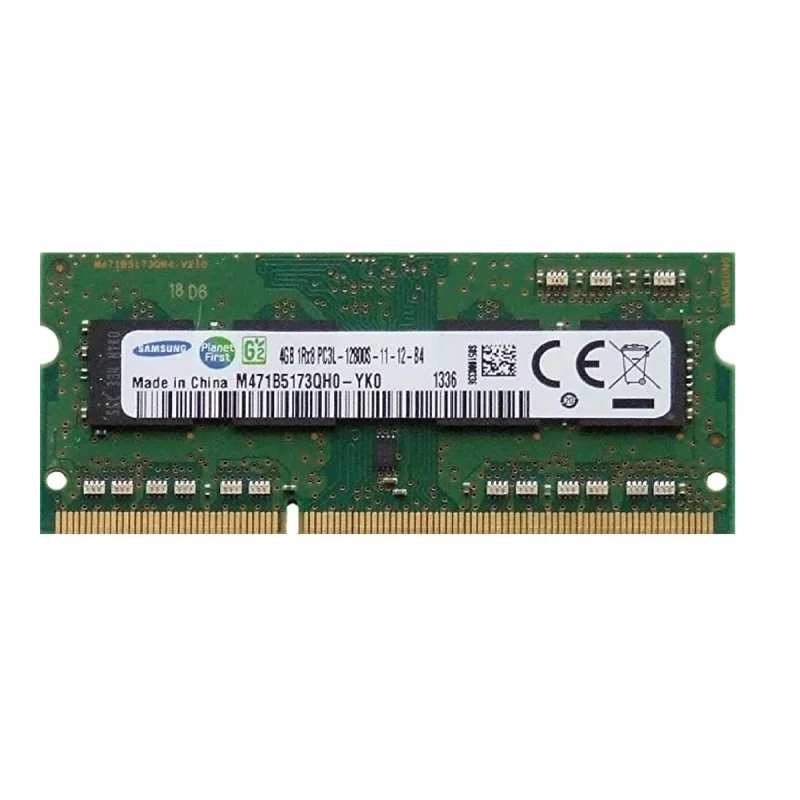 رم لپ‌تاپ DDR3L تک کاناله 4 گیگابایت سامسونگ مدل 12800S با تایمینگ 1600 و ماژول SO-DIMM
