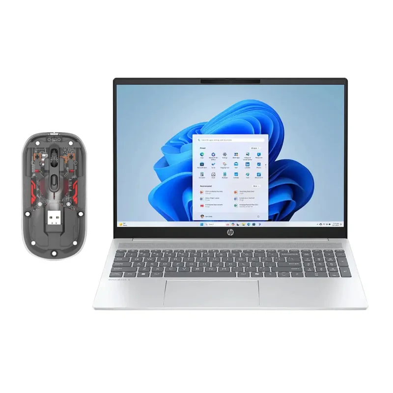 لپ تاپ 16 اینچی اچ‌ پی مدل OmniBook 5 AI 16-AF1017WM-Core Ultra 7 255U-16GB LPDDR5X-1TB SSD-Touch-Backlit-W به همراه ماوس بی سیم تسکو مدل TM 780W