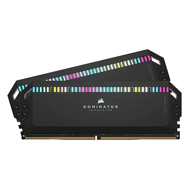 رم دسکتاپ کورسیر Dominator Platinum RGB DDR5 دو کاناله 32 گیگابایت 6000 مگاهرتز CL36 با هیت‌سینک خنک‌کننده