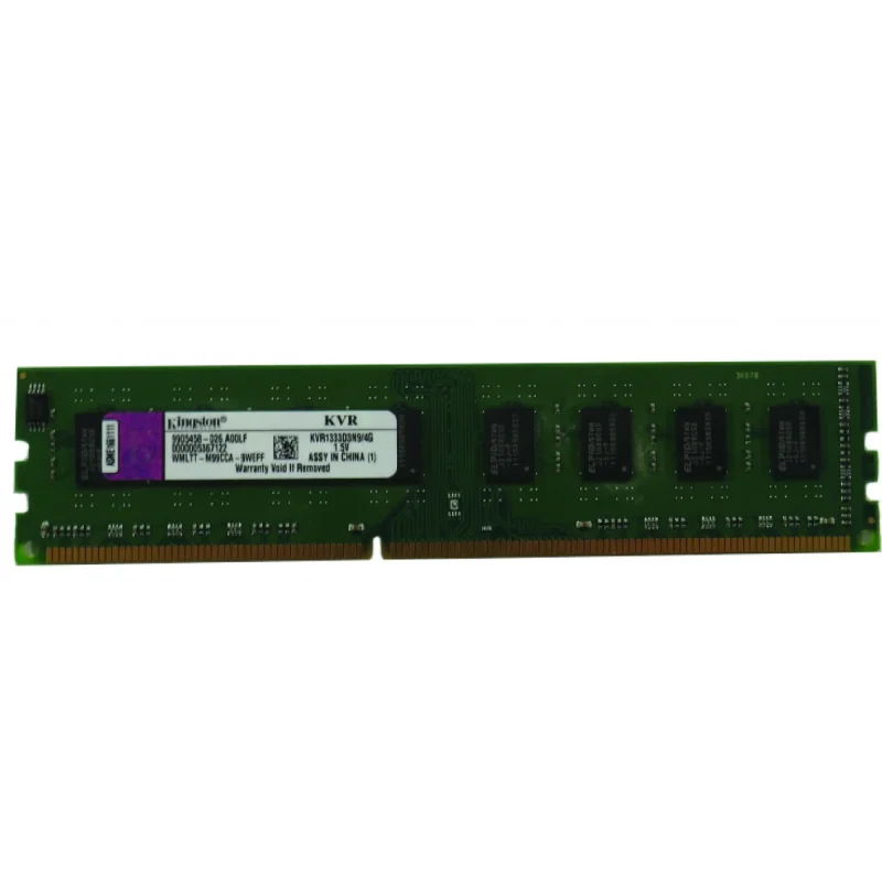 رم دسکتاپ کینگستون مدل KVR1333D3N9/4G ظرفیت 4 گیگابایت DDR3 فرکانس 1333 مگاهرتز تایمینگ CL9 ولتاژ کاری 1.5 ولت نوع ماژول DIMM 240 پین
