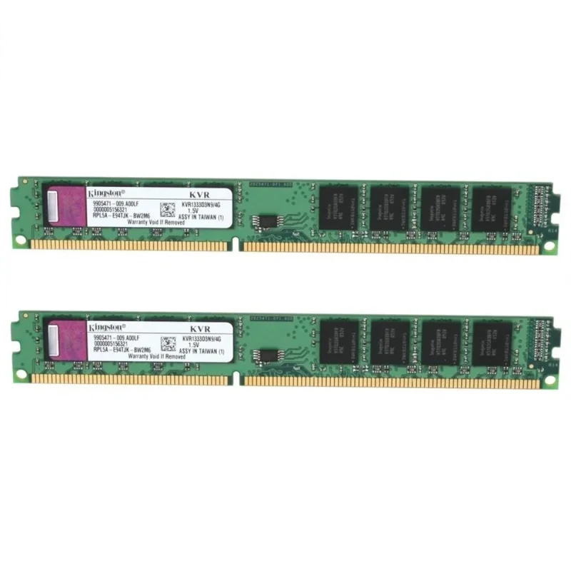 رم دسکتاپ DDR3 تک کاناله 1333 مگاهرتز CL9 کینگستون مدل KVR1333D3N9/4G ظرفیت 4 گیگابایت مجموعه 2 عددی