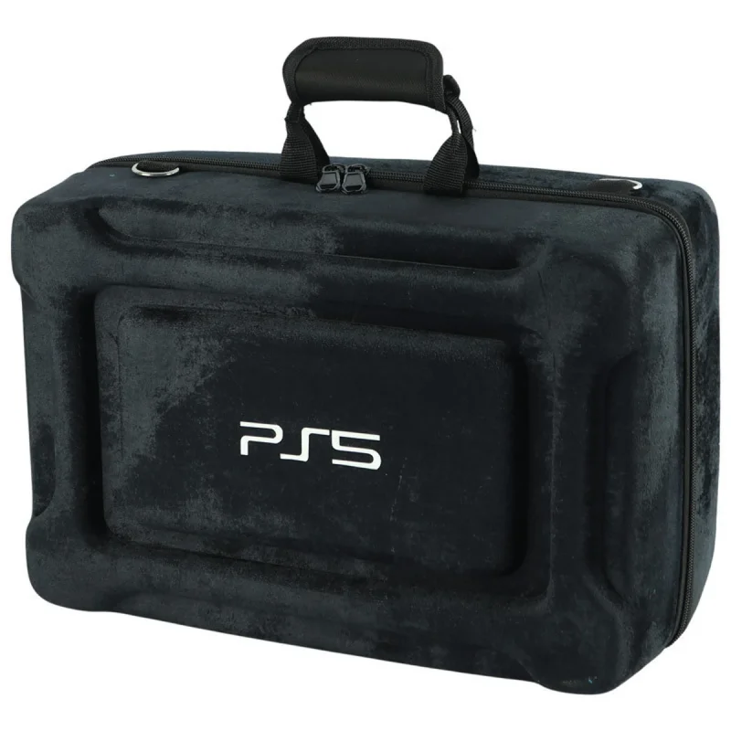 کیف حمل کنسول بازی پلی استیشن 5 مدل مخملی دوکاره PS5 Pro / Slim