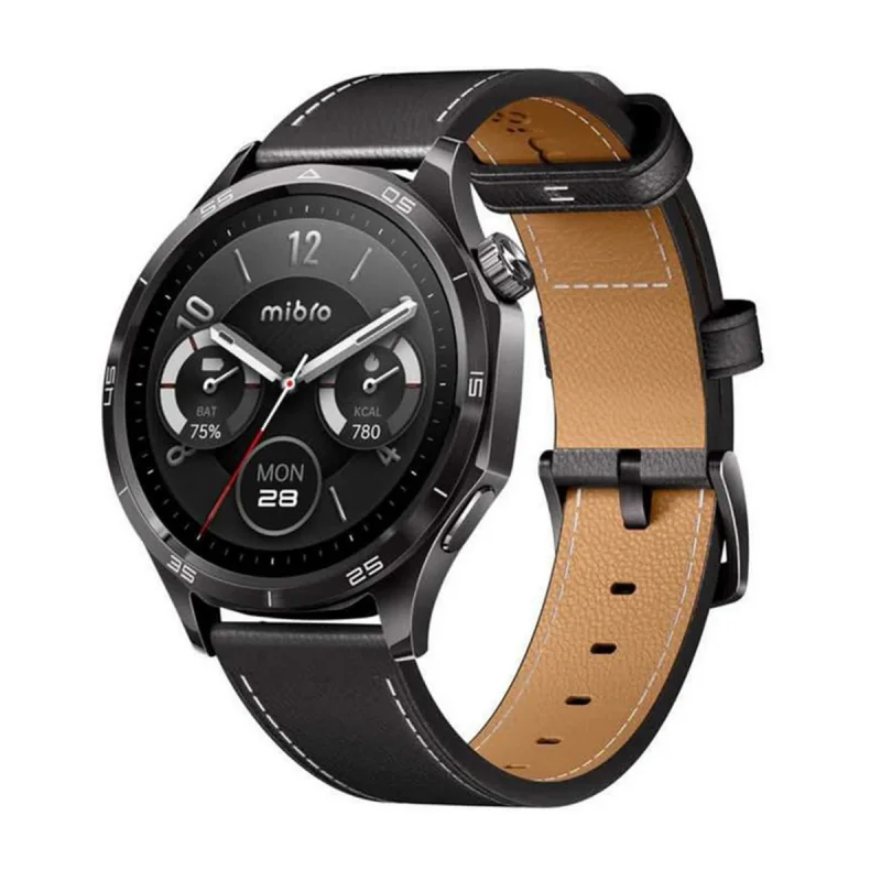 ساعت هوشمند 47 میلی‌متری میبرو مدل Watch GT XPAW026 با بند چرمی