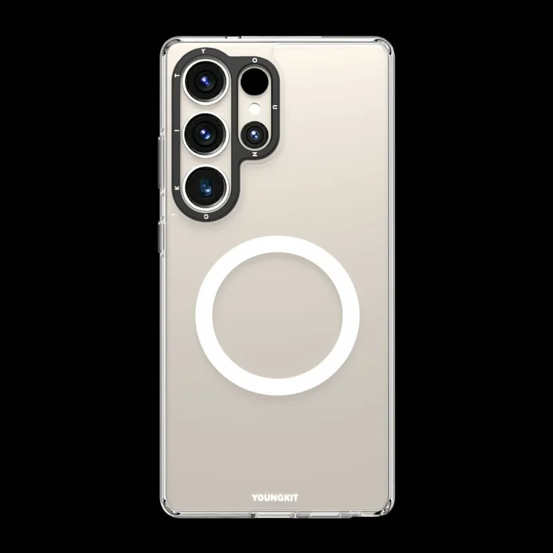 کاور یانگ کیت مدل Gemstone Glass Back Soft Frame مناسب برای گوشی موبایل سامسونگ Galaxy S25 Ultra
