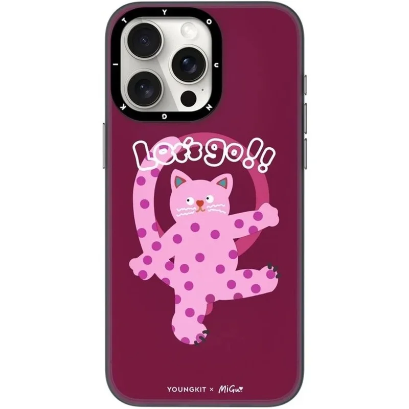 کاور یانگ کیت مدل Polka dot cat مناسب برای گوشی موبایل Apple iphone 15 promax