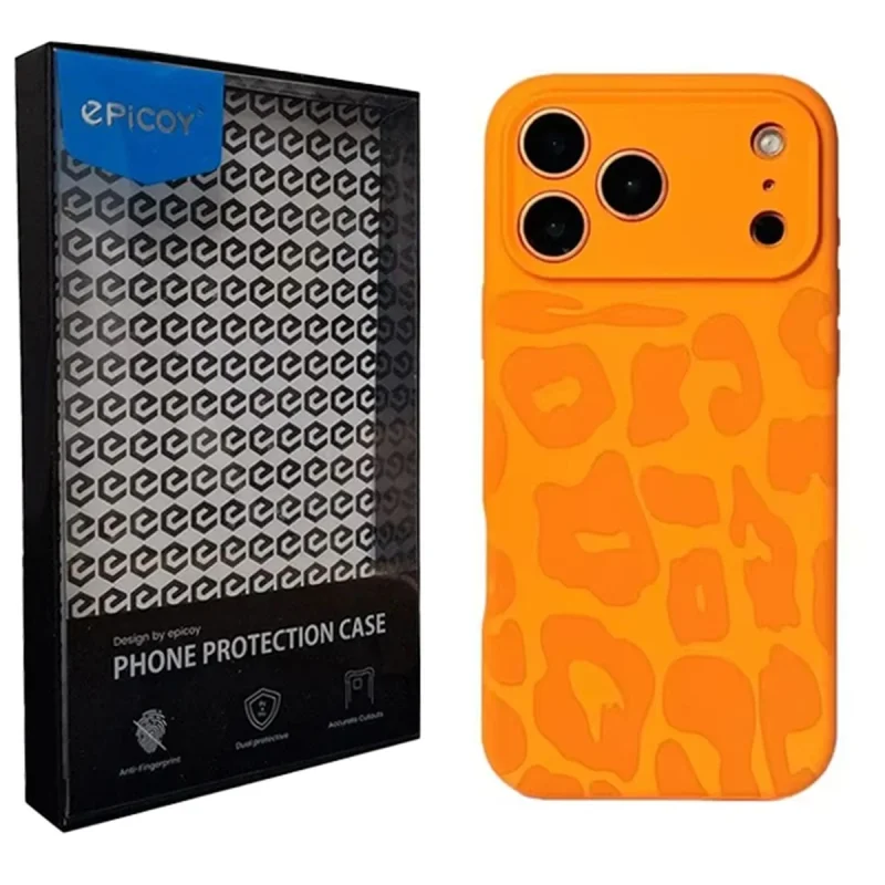 کاور اپیکوی مدل Leopard Silicone مناسب برای گوشی موبایل اپل iPhone 17 Pro