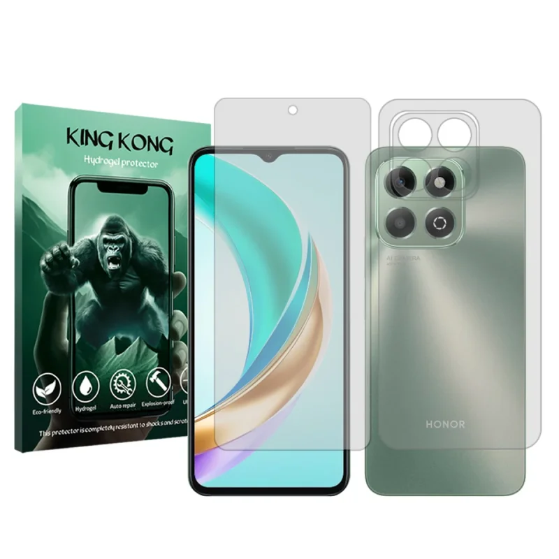 محافظ صفحه نمایش شفاف کینگ کونگ مدل Tough مناسب برای گوشی موبایل آنر X6b به همراه محافظ پشت گوشی