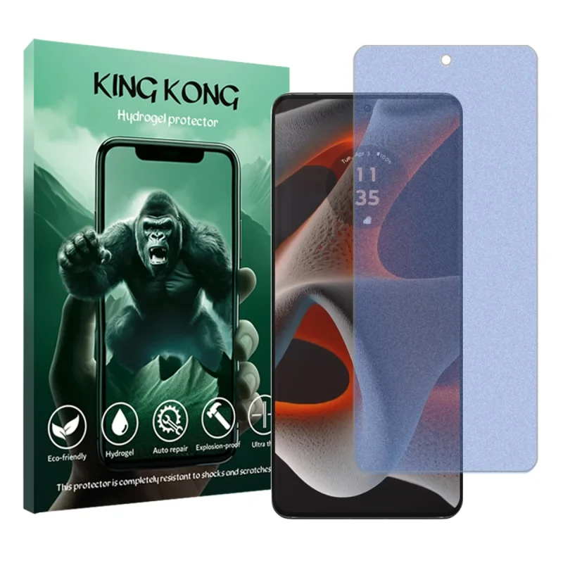 محافظ صفحه نمایش مات ضداشعه آبی کینگ کونگ مدل Tough مناسب برای گوشی موبایل موتورولا Edge 50 Pro