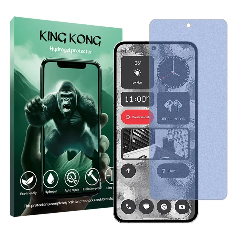 محافظ صفحه نمایش مات ضداشعه آبی کینگ کونگ مدل Tough مناسب برای گوشی موبایل ناتینگ Phone 2
