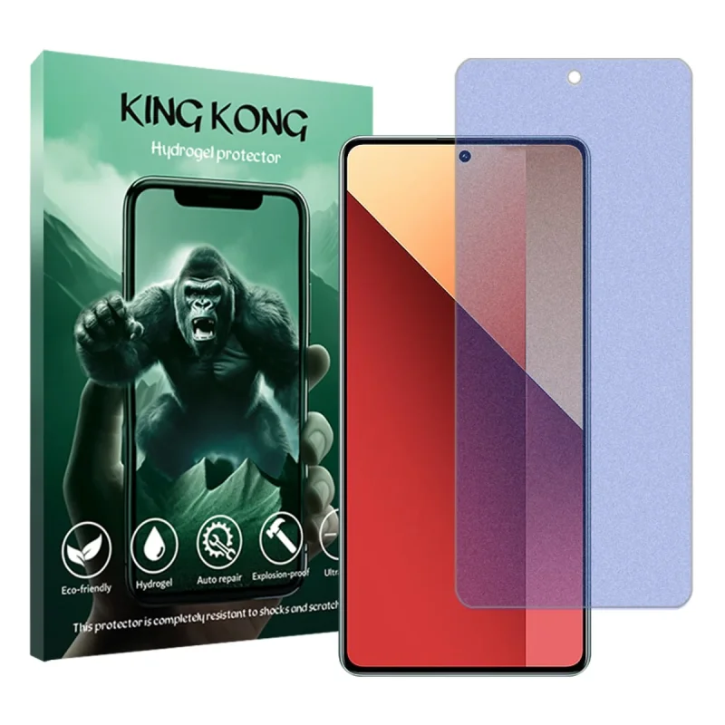 محافظ صفحه نمایش مات ضداشعه آبی کینگ کونگ مدل Tough مناسب برای گوشی موبایل شیائومی Redmi Note 13 Pro 4G