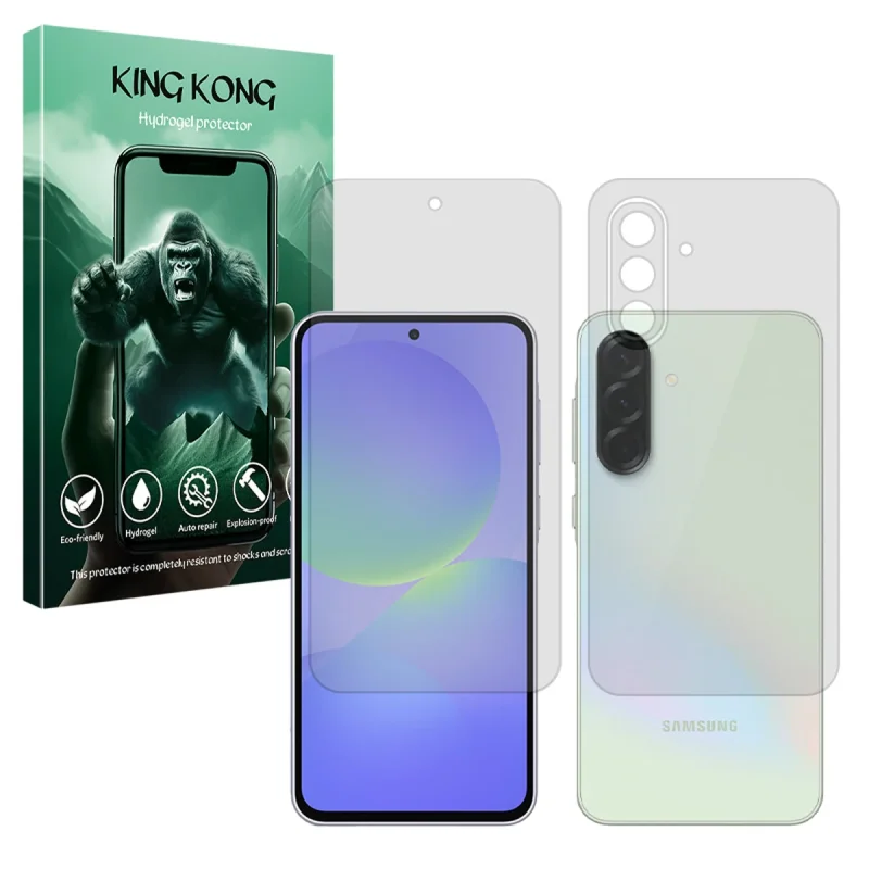 محافظ صفحه نمایش مات کینگ کونگ مدل Tough مناسب برای گوشی موبایل سامسونگ Galaxy A36 به همراه محافظ پشت گوشی