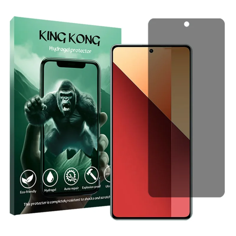 محافظ صفحه نمایش حریم شخصی کینگ کونگ مدل Tough مناسب برای گوشی موبایل شیائومی Redmi Note 13 Pro 4G