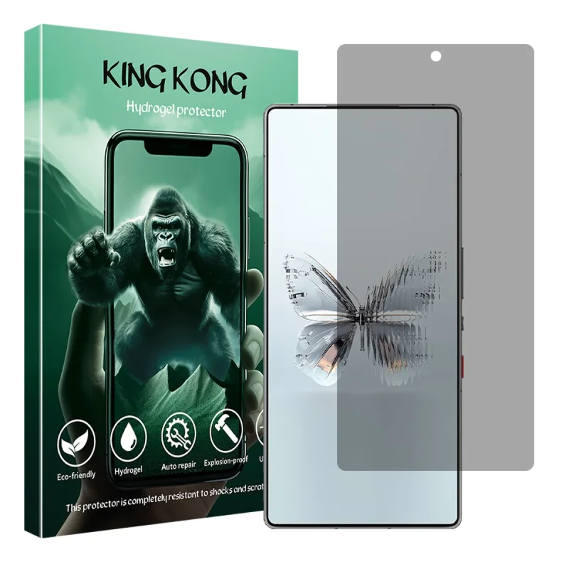 محافظ صفحه نمایش حریم شخصی کینگ کونگ مدل Tough مناسب برای گوشی موبایل زد تی ای nubia RedMagic 10 Pro