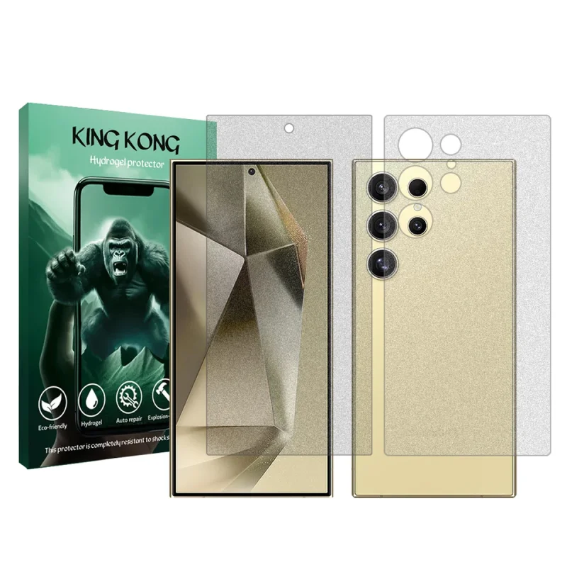 محافظ صفحه نمایش مات کینگ کونگ مدل Tough مناسب برای گوشی موبایل سامسونگ Galaxy S24 Ultra به همراه محافظ پشت گوشی