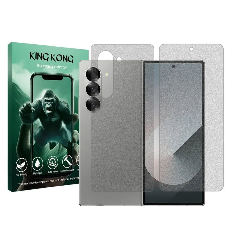 محافظ صفحه نمایش مات کینگ کونگ مدل Tough مناسب برای گوشی موبایل سامسونگ Galaxy Z Fold6 به همراه محافظ پشت گوشی