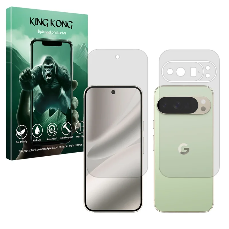 محافظ صفحه نمایش مات کینگ کونگ مدل Tough مناسب برای گوشی موبایل گوگل Pixel 10 Pro XL به همراه محافظ پشت گوشی