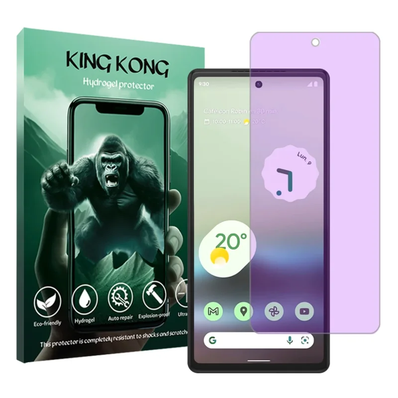 محافظ صفحه نمایش ضداشعه بنفش کینگ کونگ مدل Tough مناسب برای گوشی موبایل گوگل Pixel 6a