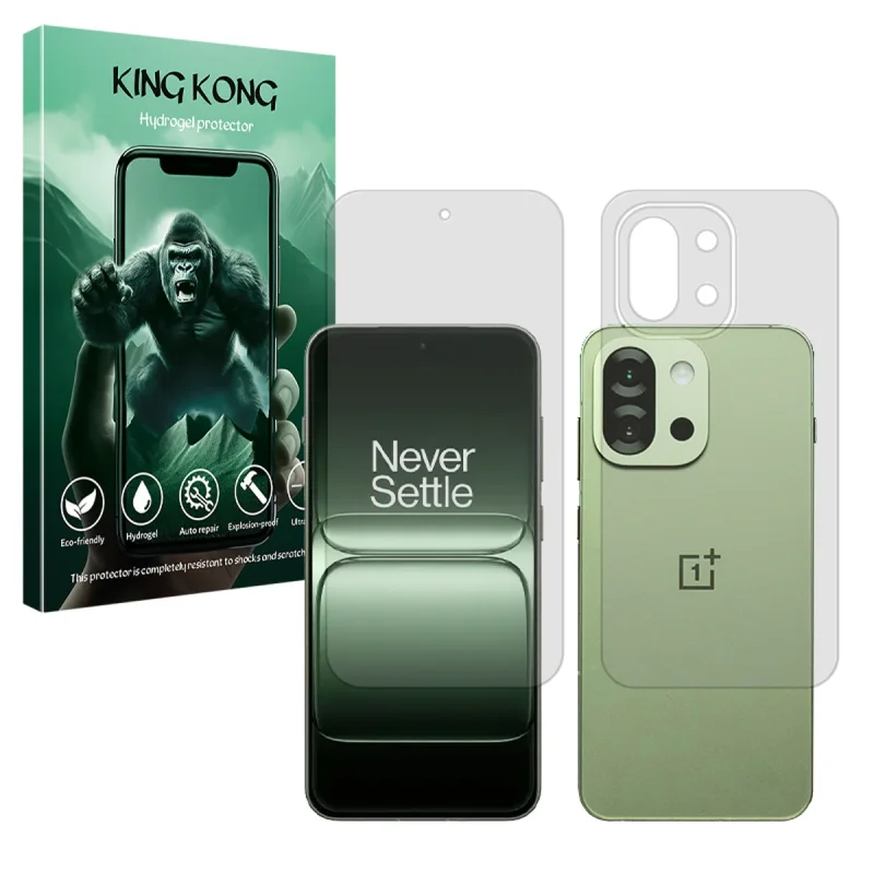 محافظ صفحه نمایش مات کینگ کونگ مدل Tough مناسب برای گوشی موبایل وان پلاس 13s به همراه محافظ پشت گوشی